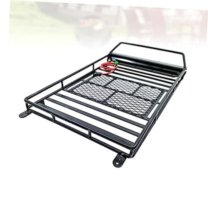 Rc Crawler Car Roof Luggage Holder Roof Rack Light Bar for Scale Vehicles