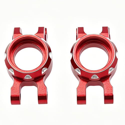 2Pcs Rear Hubs Steering Knuckles for ARRMA Mini Kraton 1/16 3S,Red | CNC Aluminum,Upgrade Kit,Durable,Install Directly - color: Red