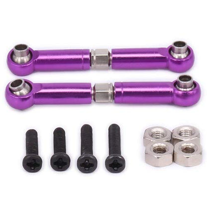 Replacement Part For 2PCS Front Upper Suspension Arm 44-55mm Tie Rod For Rc Hobby Model Car 1-12 12428 12423 Upgraded Parts Desert Buggy - (Color: Purple) - color: Purple