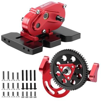 GLOBACT 30% OD Transmission Set with Delrin Spur Gear for Axial SCX10 Capra | Forward Motor Mount Set