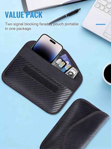 Automotive Faraday Bag for Car Keys, Car Key Cover and Key Fob Protector, Faraday Pouch Blocking RFID Signal, Faraday Bags for Keys Anti-Theft Case (Large Outside (4.13 x 8.26 inches)) - size: Large Outside (4.13 x 8.26 inches)