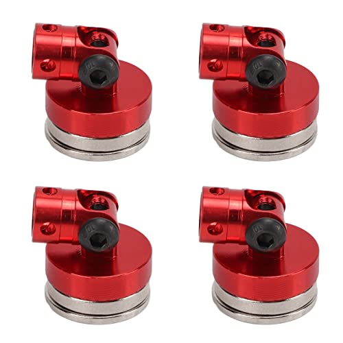 Keenso Light Aluminum Alloy RC Magnetic Body Post Set, Improve The Appearance of Your RC Car, 4 Pieces of RC Body for 1/8 1/10 Fans of Remote Control Vehicles (#1) - color: Red
