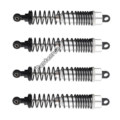 4Pack 1/10 RC Truck Car Adjustable Shock Absorber Damper 108004 Upgrade Parts 108mm Oil 108mm Oil Adjustable Alloy Aluminum Shock For 1:10 HSP 94188 94108 94111 Redcat Volcano (Silvery) - color: Silvery