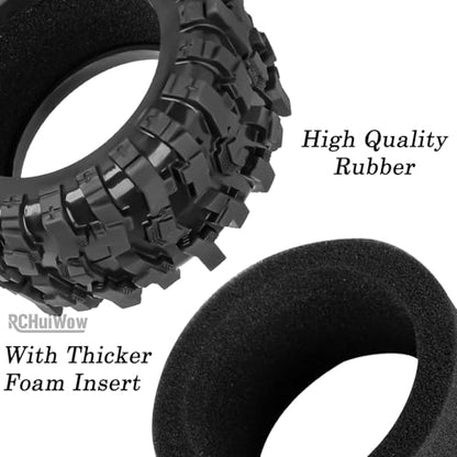 1/16 RC Wheels and Tires 4PCS, RCHuiWow 12mm Hex Plastic Rim Tires Set for 1/16 M-J-X16207-210,H-B-X16889-890,S-C-Y16101-106,Summit E-Revo Gorgon Grom,Mini Kraton 3S RC Truck Upgrades,Black&Red - color: Black&red(4pcs)