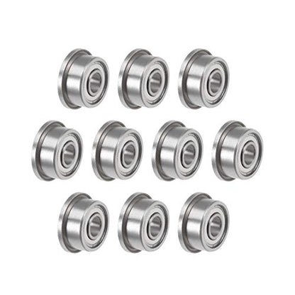 uxcell F693ZZ Flanged Ball Bearing 3x8x4mm Shielded Chrome Steel Flange Rip Bearings 10pcs - size: 3x8x4mm