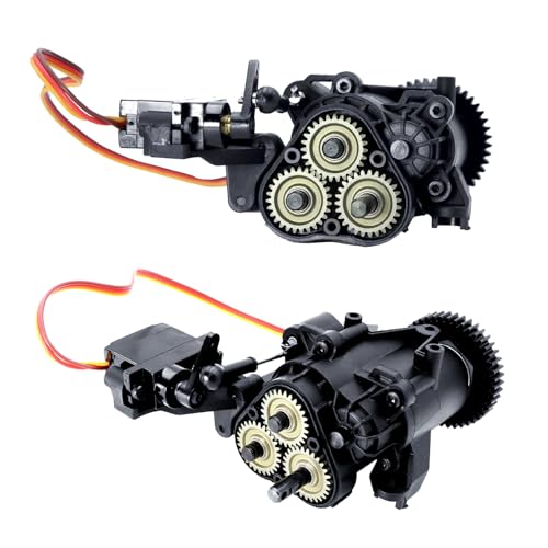 Dual Speed Gearbox with Servo and Transmission Internal Gears for 1/10 RC Crawler TRX4 TRX6 Upgrade Parts