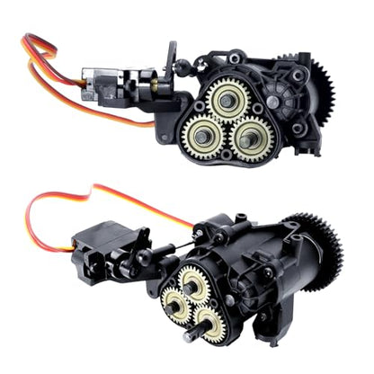 Dual Speed Gearbox with Servo and Transmission Internal Gears for 1/10 RC Crawler TRX4 TRX6 Upgrade Parts
