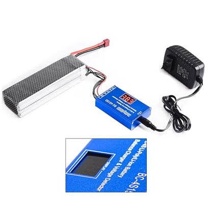 High Performance BC-4S15D RC Balance Charger with LED Display Lithium Battery Charger with Cable and Power Adapter for Remote Control Toys/Aircraft Models/Car Models