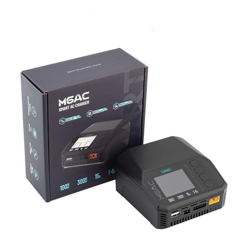 Toolkitrc M6AC DC 300W 15A Multi-Function Battery Charger IPS 2.0 Inch LCD Screen Balance Charger Discharger for 1-6S Lipo LiHV Life 1-16S NiMH Battery