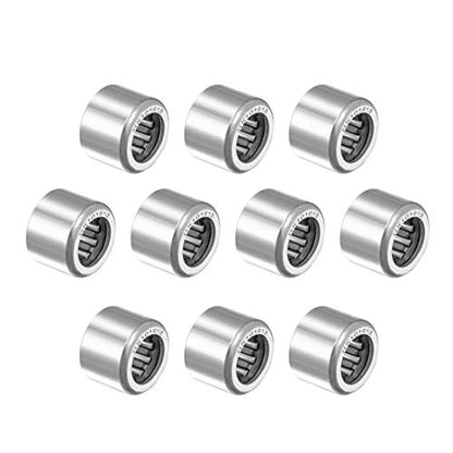 uxcell HK101612 Drawn Cup Needle Roller Bearings, Open End, 10mm Bore, 16mm OD, 12mm Width 7800N Static Load 6700N Dynamic Load 19000rpm Limiting Speed 10pcs - size: 10x16x12mm