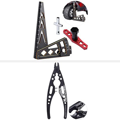 RC Shocks Pliers & Aluminum RC Car Camber Gauge 17mm Hex Wheel Wrench for RC Car