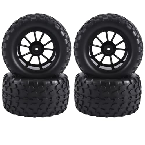 Compatible with Traxxas for Rustler for Stampede for Hoss 1/10 RC Car Truck Parts Wheels 12Mm Hex RC Wheels and Tires RC Assortment