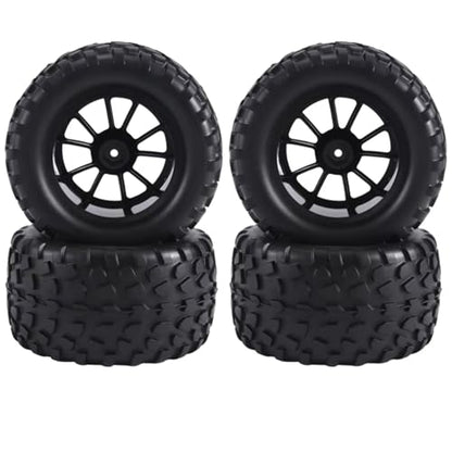 Compatible with Traxxas for Rustler for Stampede for Hoss 1/10 RC Car Truck Parts Wheels 12Mm Hex RC Wheels and Tires RC Assortment