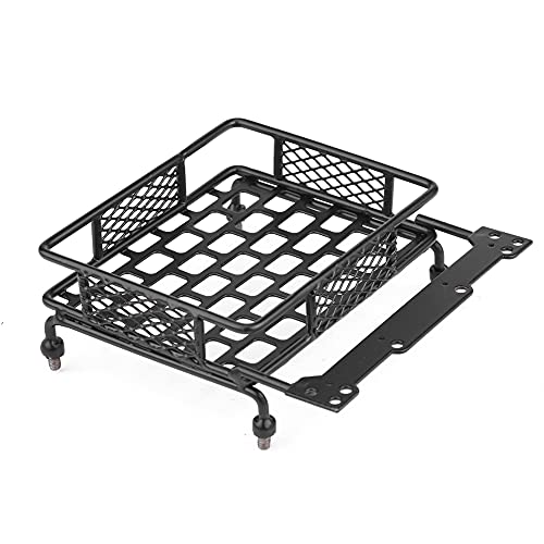 RC Roof Rack Luggage, Steel RC Luggage Carrier Tray Roof Rack Model Vehicle Parts Accessories for 1/10 RC Crawler Car (S) - size: Small