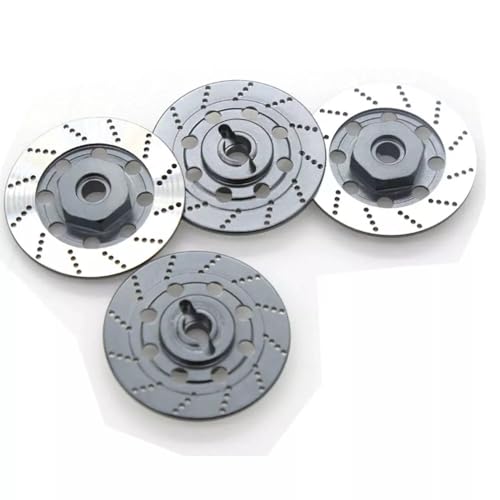 4Pcs Titanium 12mm Hex Wheel Rim Brake Disc Calipers Compatible with 1/10 RC Drift Touring Car