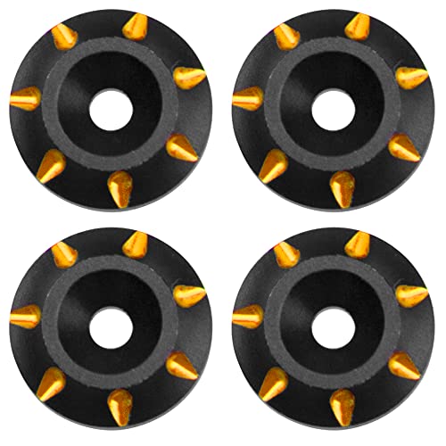 4Pack Vgoohobby 1/8 Universal Rear Wing Buttons Gasket Fixed Wing Spacers Compatible with Arrma Traxxas HPI HSP Redcat Axial Tamiya 1/8 RC Buggy Truck Racing Car (Gold) - color: Gold