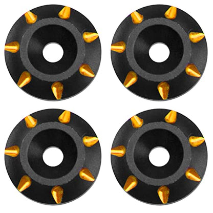 4Pack Vgoohobby 1/8 Universal Rear Wing Buttons Gasket Fixed Wing Spacers Compatible with Arrma Traxxas HPI HSP Redcat Axial Tamiya 1/8 RC Buggy Truck Racing Car (Gold) - color: Gold