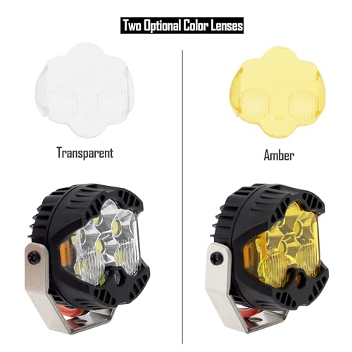 MEUS RACING RC Car LED Lights Kit - 1/10 Scale RC Crawler Accessories for Axial SCX10, Wraith, Traxxas TRX4 & TRX6, Redcat Gen8 Upgrades Parts (2pcs Hive Lights) - style: 2pcs Hive Lights