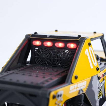 1/24 4x4 UDI RC UCX2405PRO RC Rock Crawler Model Brushless Motor ESC Radio Controlled Off-Road Vehicles RTR Car Battery Hobby Grade Model for Birthday Gift(Yellow) - color: Yellow
