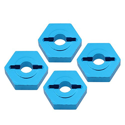 Hobbypark 7mm to 12mm Aluminum Wheel Hex Convert Adapter Hub 1/18 Turn 1/10 for Wltoys A949 A959 A969 A979 K929 RC Car Upgrade Parts (Set of 4)