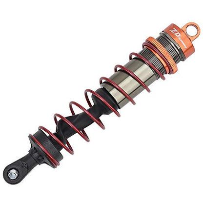 RC Shock Absorber, Oil Pressure Adjustable Metal Front Rear Damper for 1/8 Scale RC Cars Off-Road Racing High Speed Driving Hobbyist Use (Orange)