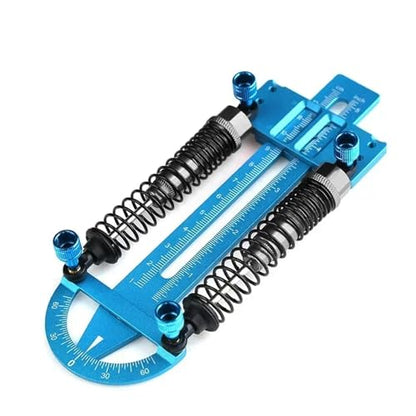 RC Road Car 3 in 1 Height Gauge Ruler Aluminum Wheel Set for Up Tool Chassis Camber Ride Dip Angle Suspension Simple Toy Parts RC Car Repair Kit - color: Blue