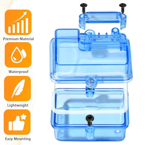 2PCS Receiver Waterproof Sealed Boxs, ESC Dustproof Transparent Protective Case for Huanqi727 Traxxas TRX4 1/10 RC ESC Box with Easy Mounting, Lightweight Design for RC Model Receiver