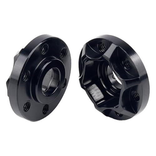 4pcs RC Accessories Aluminum 12mm Wheel Hex Hub Adapter Wheel Extension for 1/10 RC Crawler 1.9inch or 2.2inch Wheel RimAxial Scx10 Trx4 Wraith Gen7 Gen8 D90 CC01 1/10 RC Crawler (Black 6mm) - size: 6mm