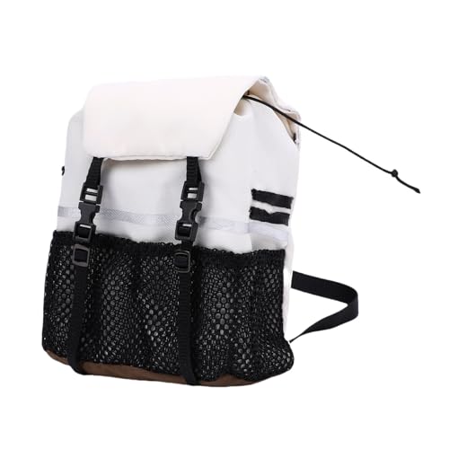 Yctze RC Simulation Backpack, Oxford Cloth Storage Bag, Stickers Backpack with Customization, Ideal for SCX10, 1/8 & 1/10 Scale RC Crawlers (White) - color: White