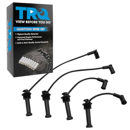 TRQ Ignition Spark Plug Wire Kit Set | For 2011-2015 Ford Fiesta Naturally Aspirated 1.6L - style: IWA69115