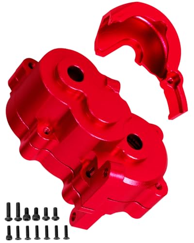 Center Gearbox Transmission Case Upgrades Part for 1/16 E-Revo/Mini Slash/Mini Summit,Aluminum Gearbox Differential Housings Hops Up,Red - color: Red/(for E-revo)