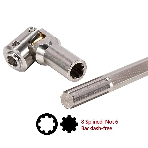 SCX10 Drive Shaft 3pcs 68-229mm Cut to Length Stainless Steel Driveshaft for 1/10 RC Crawler LCG Rig Sportys Scalers GSPEED Capra SCX10 Pro Element DIY SCX10 (Cut-to-Length Driveshaft Set Silver)