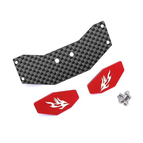 Lightweight Carbon Fiber RC Tail Wing Aluminum RC Rear Wing for Losi 1/24 Micro-B 2WD Buggy High-Performance Upgrade Parts (Red) - color: Red