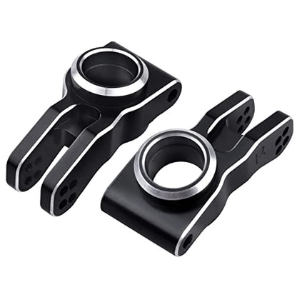 Aluminum Front Steering Blocks & Rear Hubs Stub Axle Carriers Knuckles for 1/8 ARRMA Typhon 6S, 1/7 Infraction Limitless Mojave 6S BLX Upgrades, Replaces AR330187 AR330193 (Black)