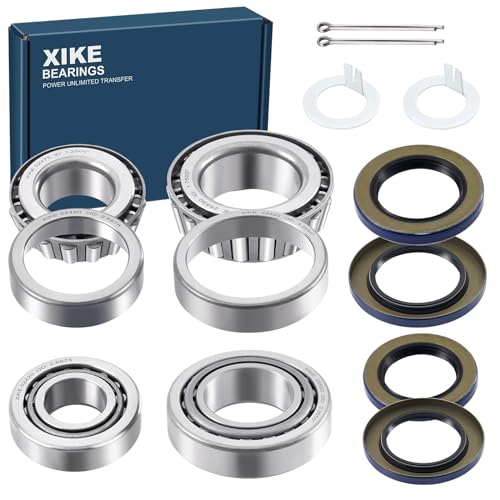 XiKe Trailer Bearings 25580/25520 & 02475/02420 for 8,000 lb Axles, 2 Sets | Boat Traiker Hub Kit Includes 21333TB/10-10 Seal, 22333TB/ 10-36 Seal - size: 25580/20 ＆ 02475/20 + Seal ID 2.125'' ＆ 2.250'', style: Pack 2 Set
