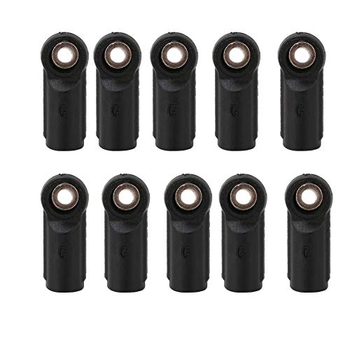 Dilwe 10PCS M4 Rod End Linkage Ball Fit for Axial SCX 1/10 RC Car Crawler RC Accessories, M4 Link Linkage Rod End Width Balls Joint Set RC Car Parts(Straight)