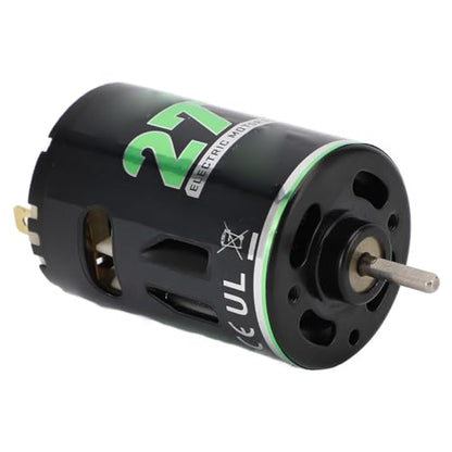20T Brushed Motor 540 with Blue Heatsink | Replacement for 1/10 RC Off Road Truck, Climbing Buggy, Racing Car (27T) - size: 27T