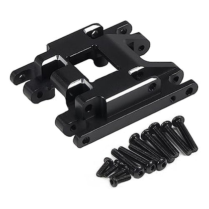Aliuminum Alloy TRX4M Upgrades Transmission Gearbox Skid Plate with 11T Pinion Gear Box Housing for 1/18 RC Crawler 97054-1 Defend 97074-1 Bronc (Plate-Black) - color: Plate-black
