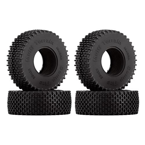 INJORA 1.0 55 * 20mm All Terrain Comp Pin Tires for 1/18 1/24 RC Crawler