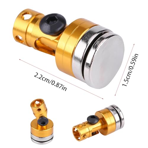 4 Pcs Aluminum RC Body Post Magnetic RC Body Mounts Invisible Body Post Mount Good Scx10 4Wd 1:10 RC Car Yellow Black Purple (Yellow) - color: Yellow