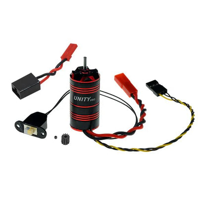 FURITEK Unity PRO 3500kv 2-in-1 Micro FOC Brushless System Included Inrunnner Motor with Integrated ESC for 1/18 RC Crawler, RC Car TRX4M Remote Control Car 1/24 1/18 Scale Upgrade Electronics
