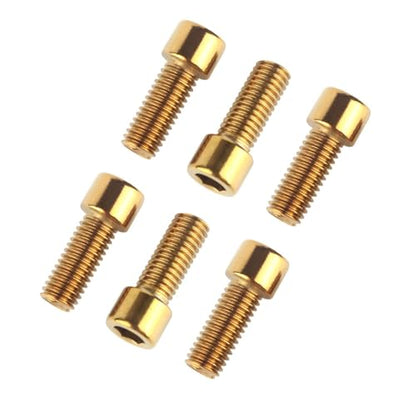 6Pcs Bike Screws M6x10 12 16 18 20 25 30 35mm Stainless Steel Socket Head Cap Allen Hex Bolt (Gold, M6 x16mm) - color: Gold, size: M6 x16mm