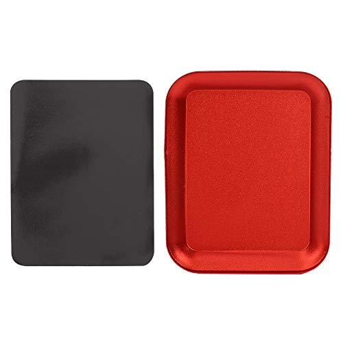 RC Screw Tray Magnetic Parts Holder Small Screw Organizer Storage Tray with Aluminum Alloy for Fuel Vehicle Parts Tools (Red) - color: Red