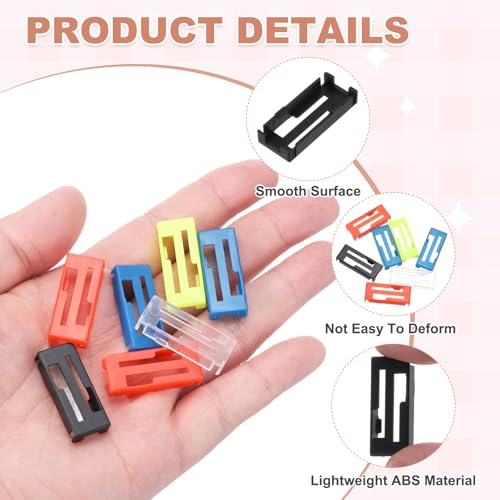 MECCANIXITY 40 Pcs Servo Extension Cable Clips, Servo Cable Safety Connector Lead Wire Buckle Lock for RC Car Plane Boat DIY Y Adapter Cable, Black - color: Black