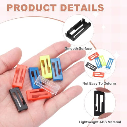 MECCANIXITY 40 Pcs Servo Extension Cable Clips, Servo Cable Safety Connector Lead Wire Buckle Lock for RC Car Plane Boat DIY Y Adapter Cable, Black - color: Black