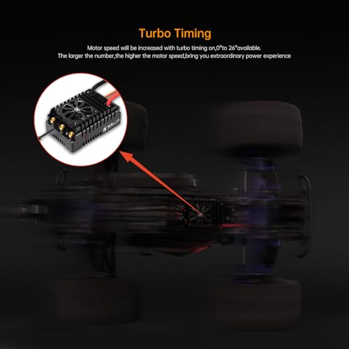 XC E3Pro Sensored Electric Brushless Motor Controller for RC Car, 6-12S Lipo,400A Continuous Current,10-25A、6.0/7.4/8.4V BEC,Applicable to 1/5,Support Turbo Timing and APP Control - size: E3Pro
