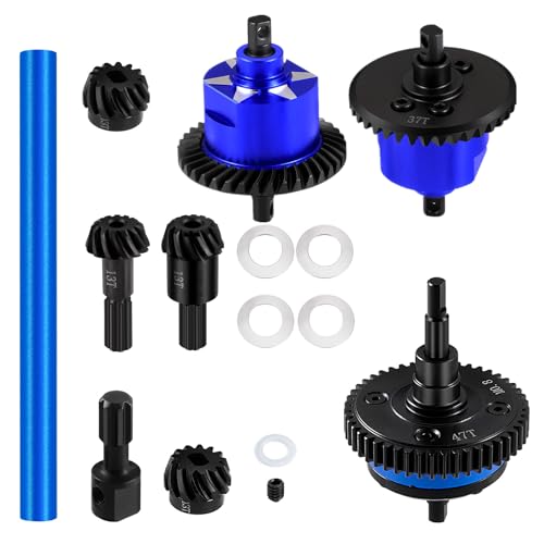 Front Centre Rear Complete Differential for Tra-xxas Mini Maxx 4WD | XRT VXL-3S Monster Truck 1:16 Upgrades Steel Aluminum 7075 Alloy - style: Front & Centre & Rear Complete Differential