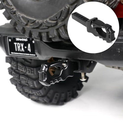 Metal RC Crawler Trailer Hook Tow Hitch for 1/10 RC Crawler Traxxas TRX4 Axial SCX10 Rear Bumper Parts (Black) - color: Black