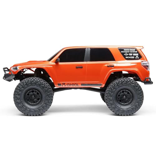 Axial RC Truck 1/24 SCX24 Toyota 4Runner 4X4 RTR Brushed Rock Crawler, RTR (Battery and Charger Included), Orange, AXI-2035T1 - color: Orange