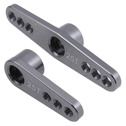 2-Pack Metal 25T Servo Horn Steering Arms M3 Thread for Futaba Savox Power HD HSP MG995 MG996 Servo Motor
